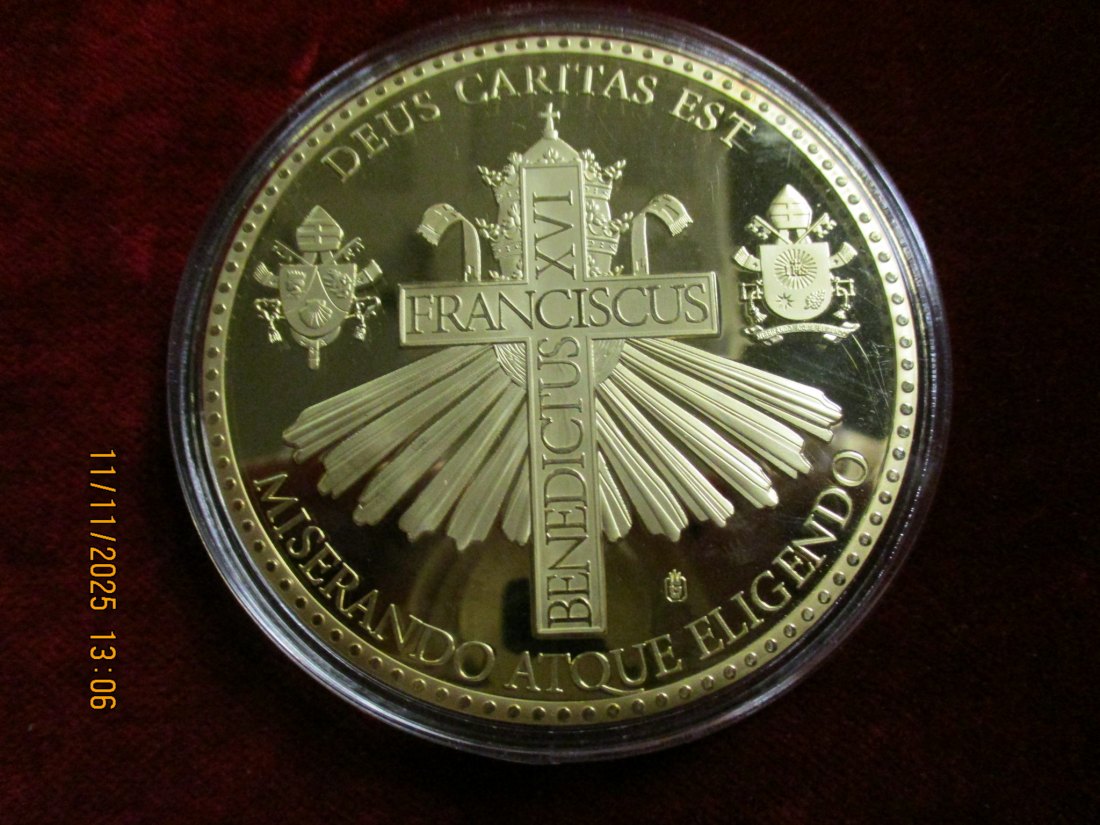  Medaille 110 Gramm Metall: Cu vergoldet / 4   