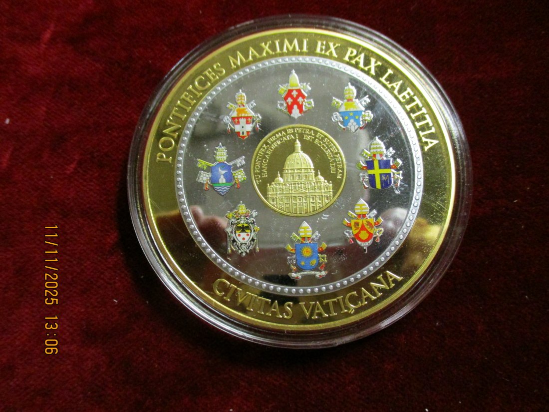  Medaille 110 Gramm Metall: Cu vergoldet / 5   