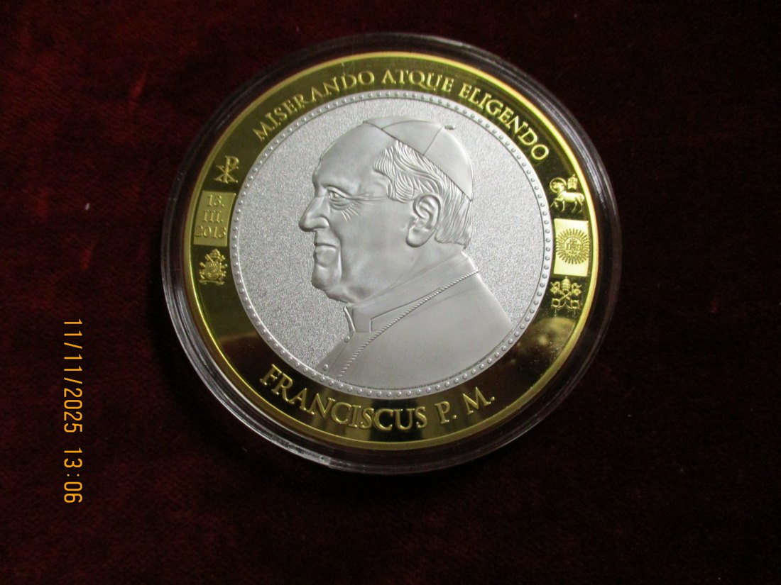  Medaille 110 Gramm Metall: Cu vergoldet / 5   