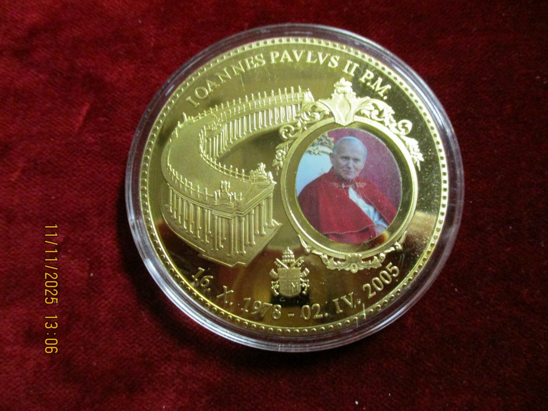  Medaille 110 Gramm Metall: Cu vergoldet / 6   