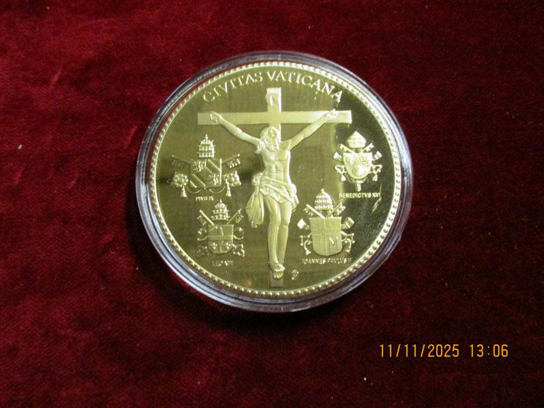  Medaille 110 Gramm Metall: Cu vergoldet / 6   