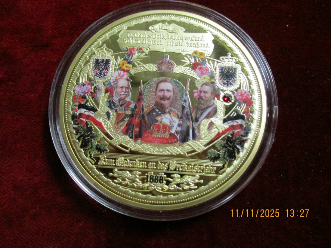  Medaille 110 Gramm Metall: Cu vergoldet / 7   