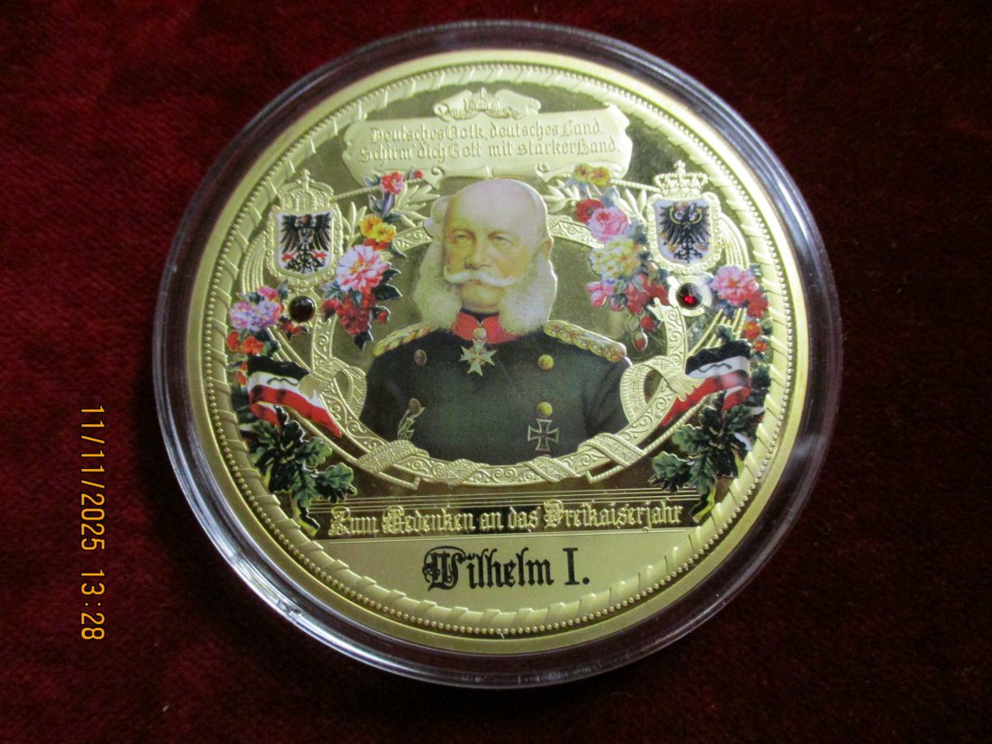  Medaille 110 Gramm Metall: Cu vergoldet / 8   