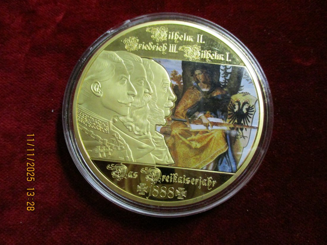  Medaille 110 Gramm Metall: Cu vergoldet / 9   