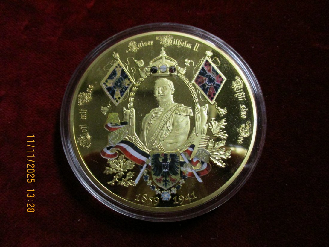  Medaille 110 Gramm Metall: Cu vergoldet / 9   