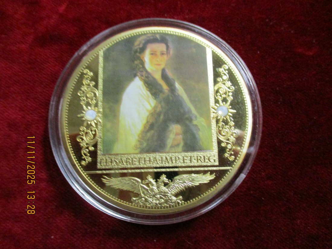  Medaille 110 Gramm Metall: Cu vergoldet / 10   