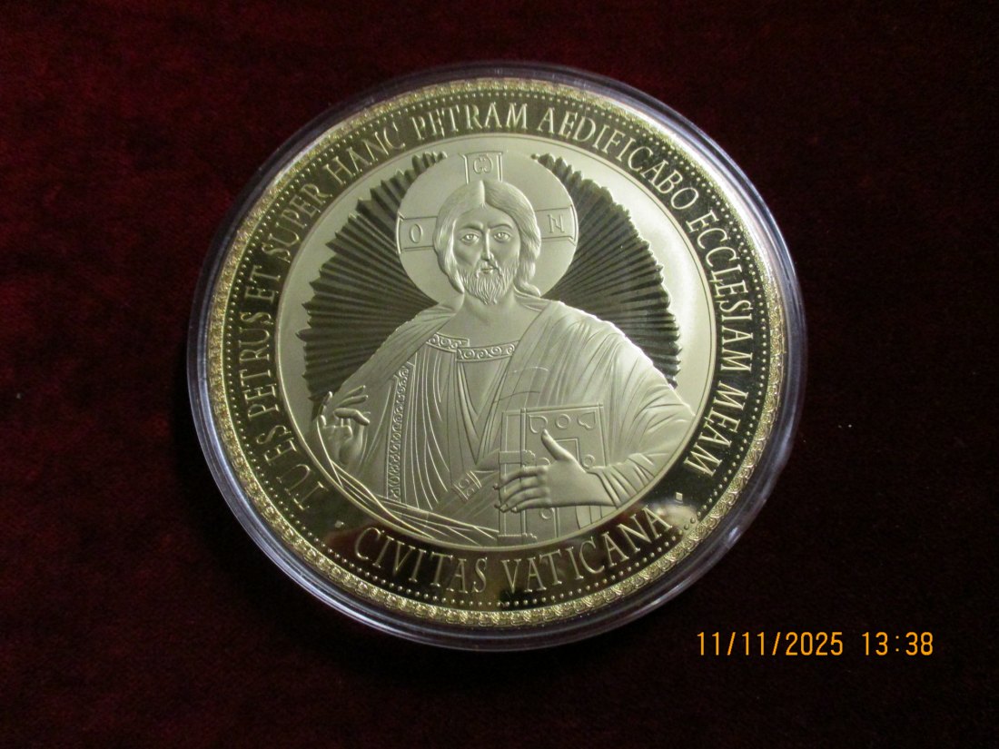  Medaille 376 Gramm Metall: Cu vergoldet / 17   