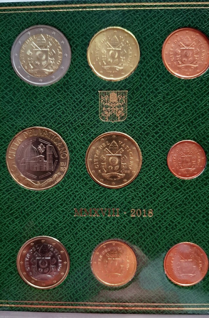  Vatikan original Kms 8,88 Euro 2018 im grünen Folder   