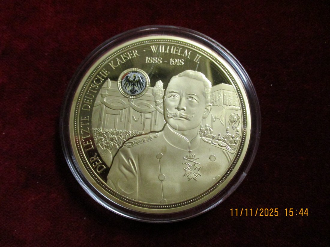  Medaille 110 Gramm Metall: Cu vergoldet / 21   