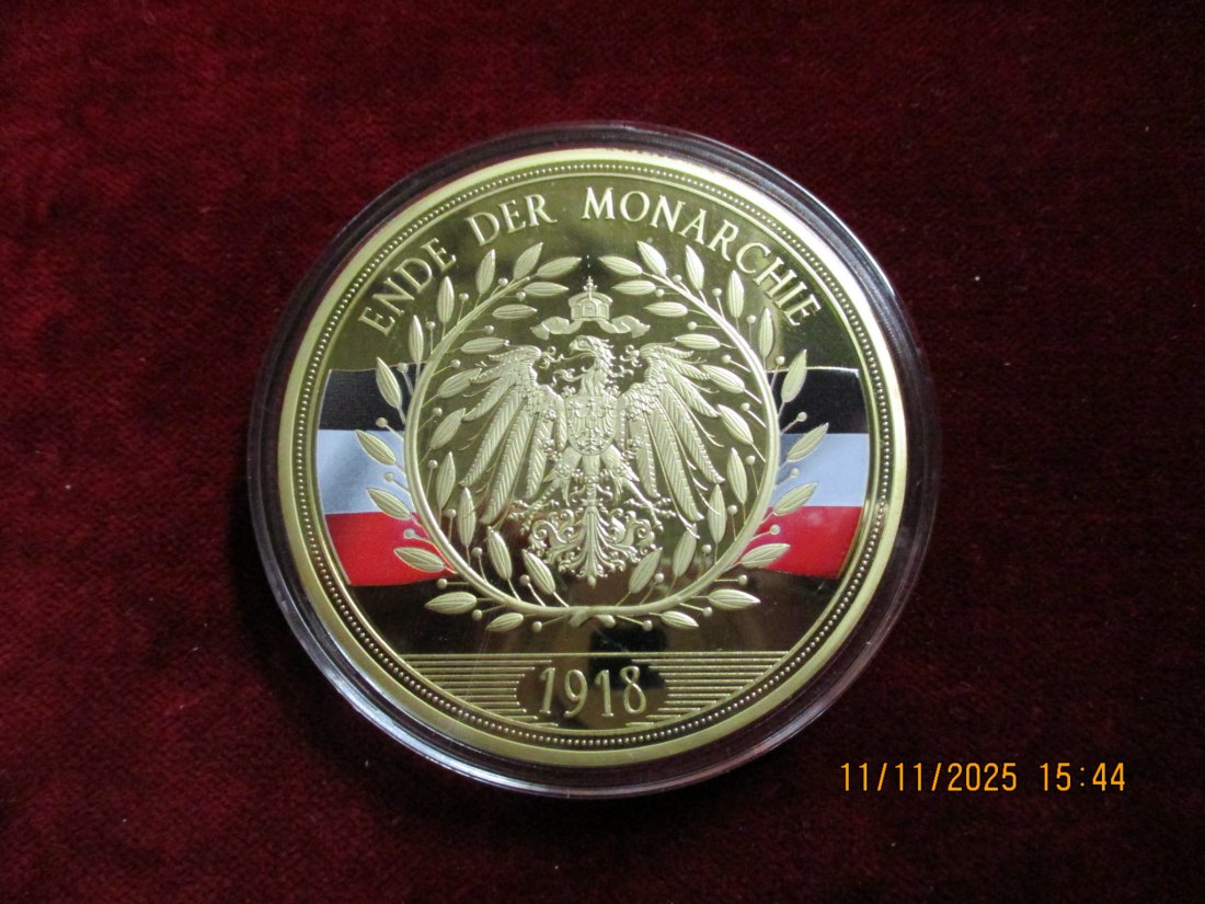  Medaille 110 Gramm Metall: Cu vergoldet / 21   