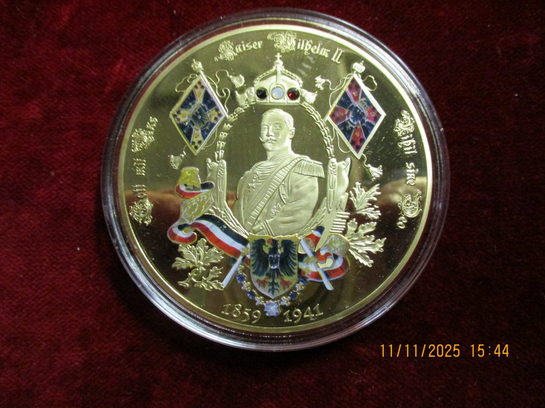  Medaille 110 Gramm Metall: Cu vergoldet / 22   