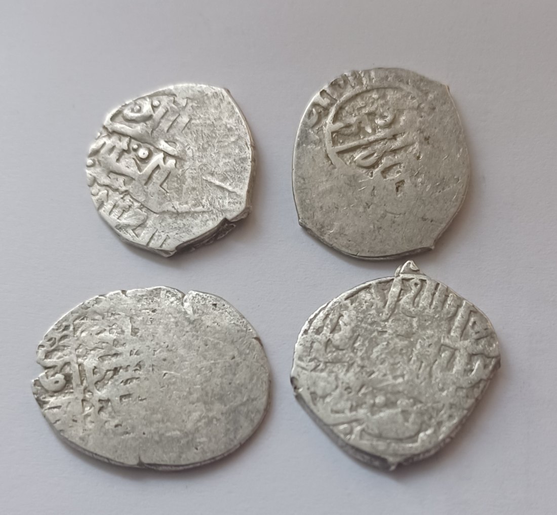  Lot 4 Silbermünzen Osmanisches Reich je 17 mm 3,76 g Murad III 1574-1595   