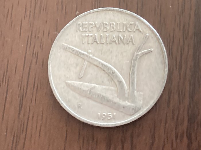  Münze Münzen Umlaufmünze Italien 10 Lire 1951   