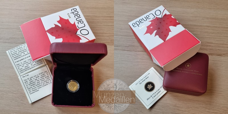 Kanada  5 Dollar MM-Frankfurt Feingold: 3,11g Eisbär 2013 