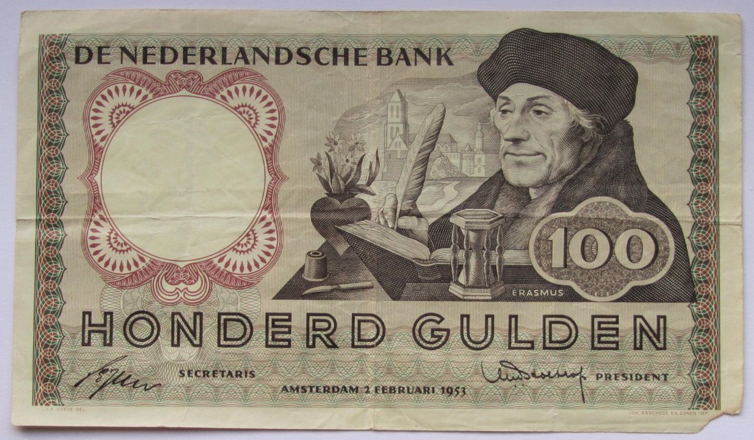  Niederlande: 100 Gulden 1953   