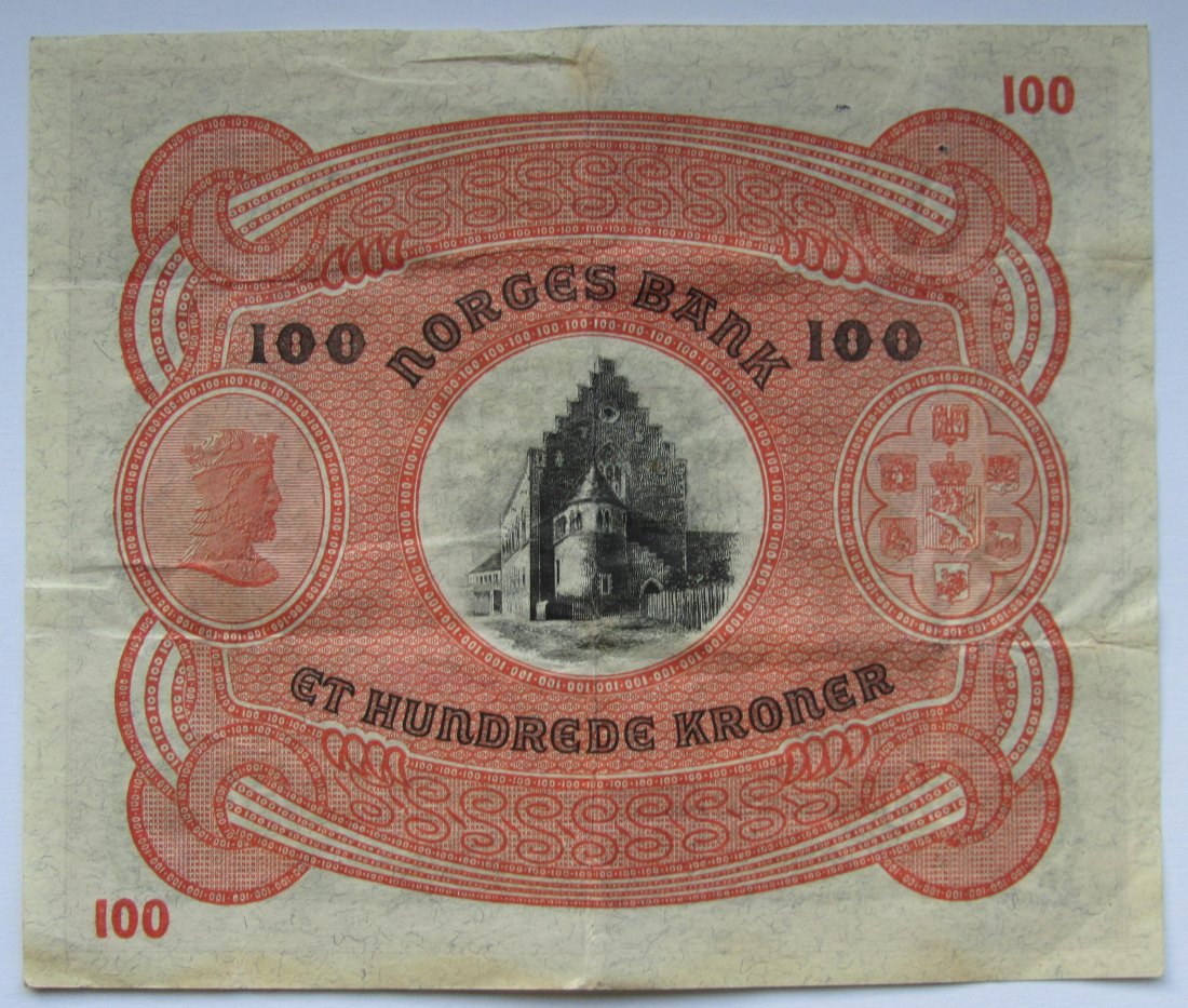  Norwegen: 100 Kronen 1944   