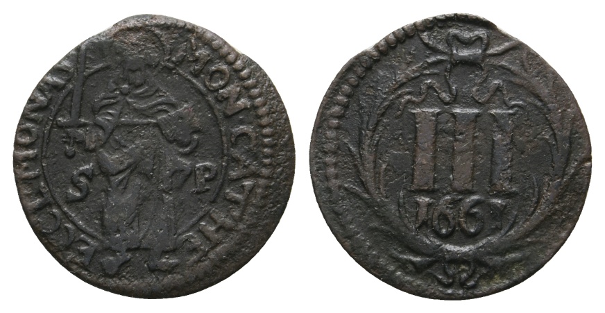  Altdeutschland; Kleinmünze 1661   