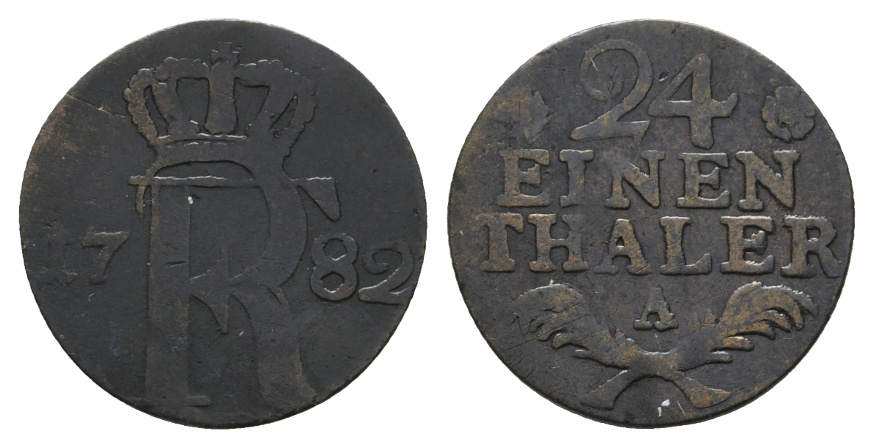  Altdeutschland; Kleinmünze 1782   