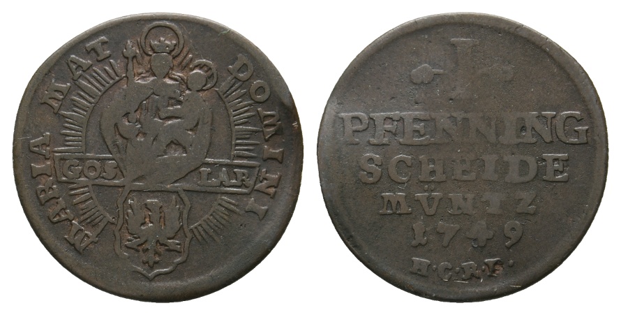  Altdeutschland; Kleinmünze 1749   