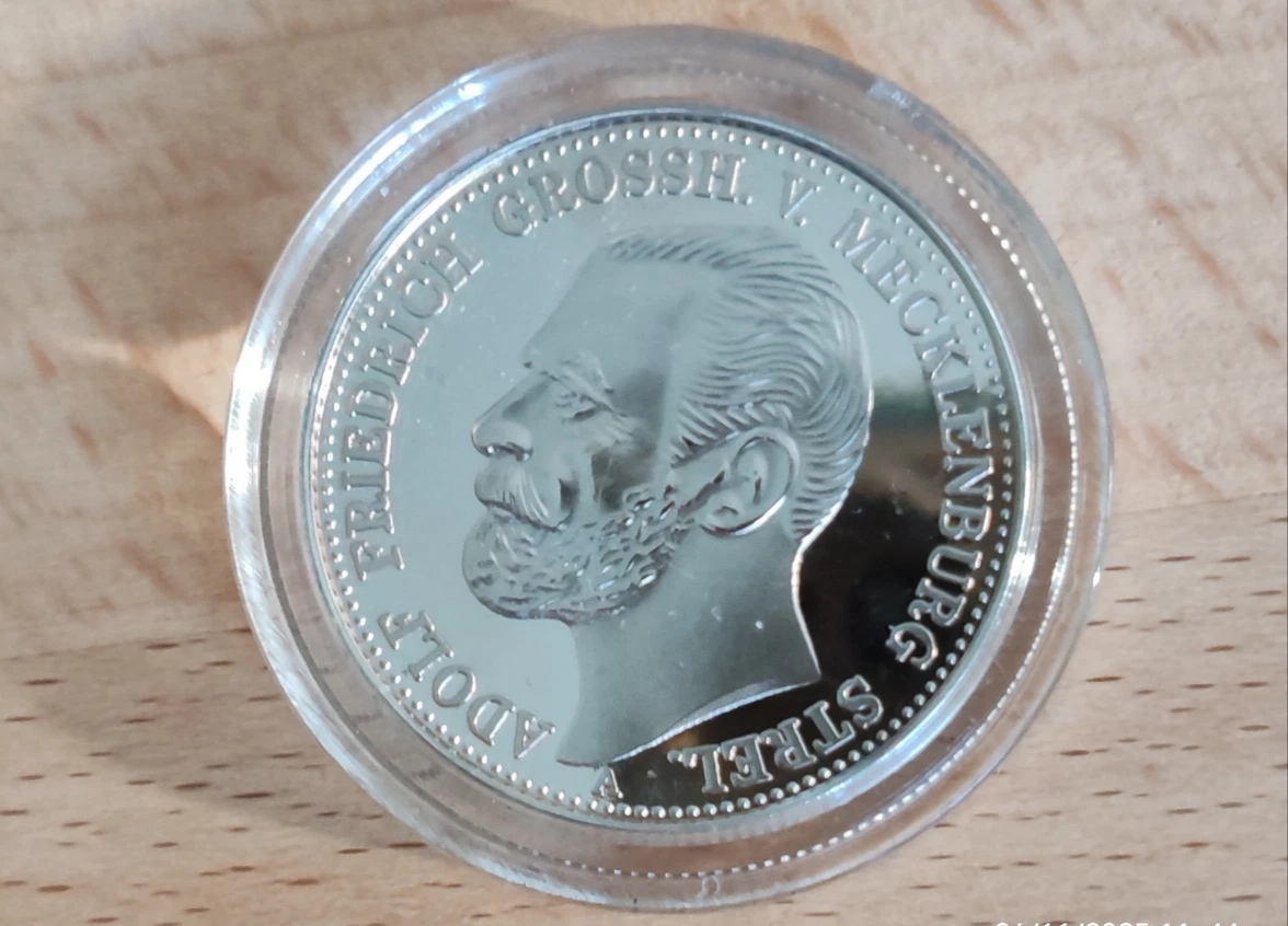  2 MARK Mecklenburg Neustrelitz 1905 NP Stempelglanz   