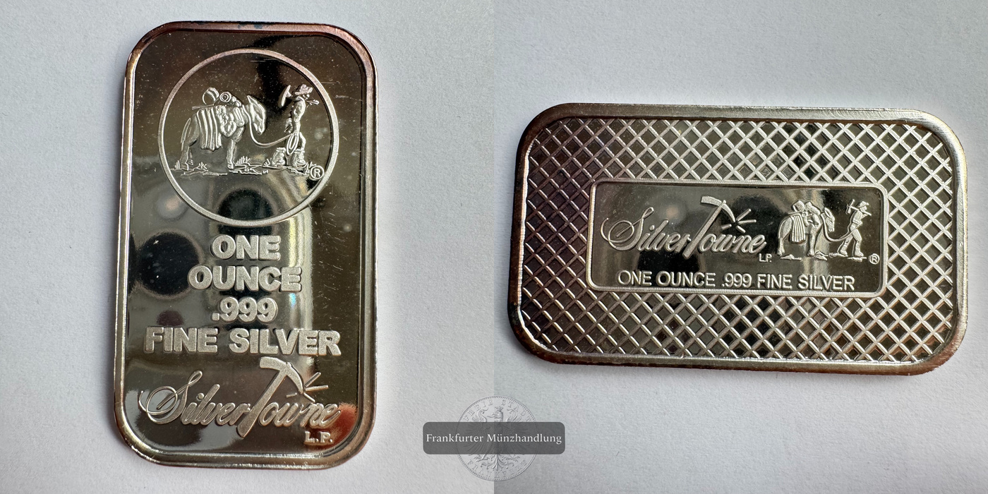  USA / 1oz Silberbarren Silvertourne 0.999er FM-Frankfurt Feinsilber: 1oz   