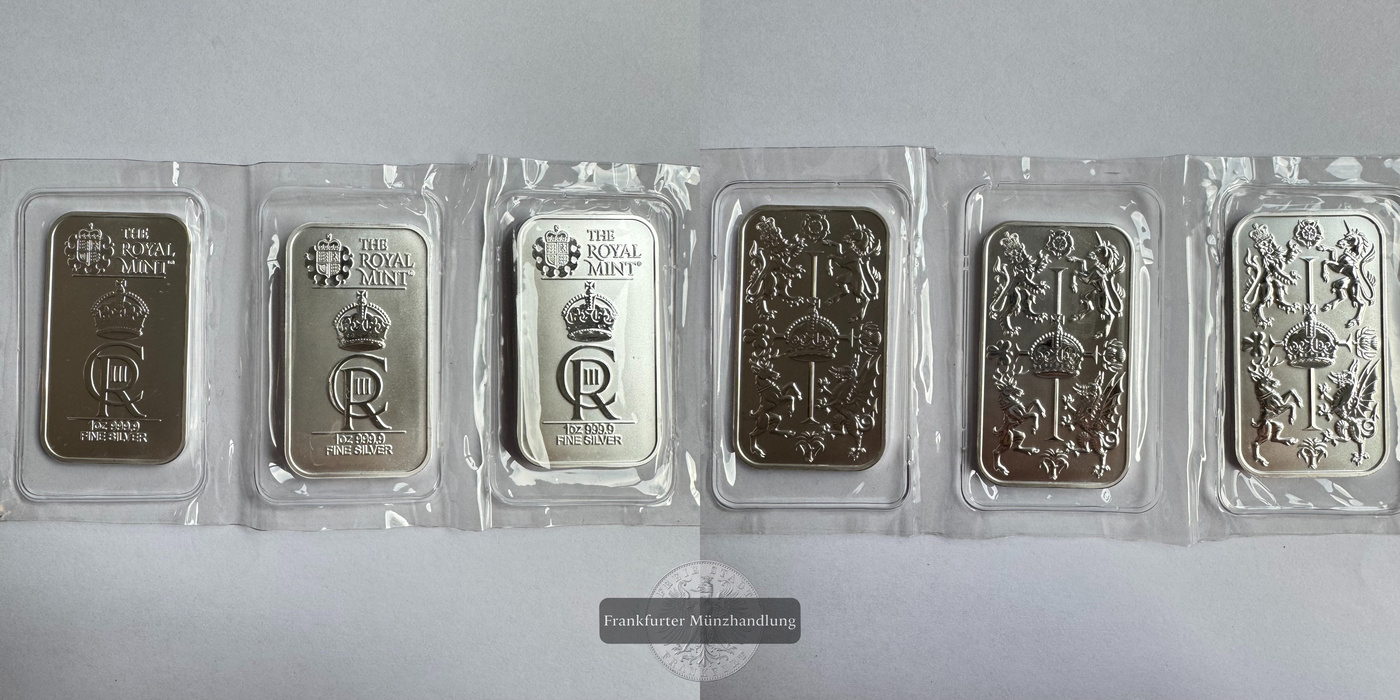  UK / 3oz Silberbarren The Royal Mint 0.999er FM-Frankfurt Feinsilber: 3oz   