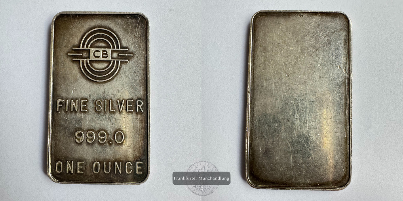  Unbekannt / 1oz Silberbarren CB 0.999er FM-Frankfurt Feinsilber: 1oz   