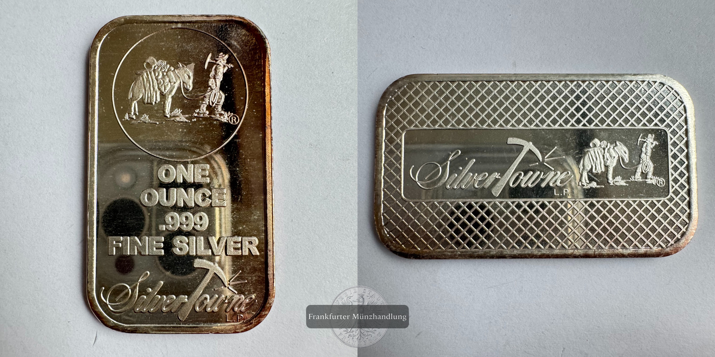  USA / 1oz Silberbarren Silvertourne 0.999er FM-Frankfurt Feinsilber: 1oz   
