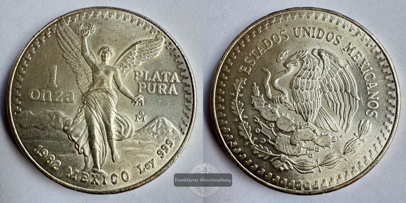  Mexico / 1 Onza Libertad Plata Pura 1982 FM-Frankfurt KM#494.1 Feinsilber: 31,1g   