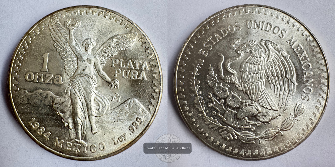  Mexico / 1 Onza Libertad Plata Pura 1984 FM-Frankfurt KM#494.1 Feinsilber: 31,1g   