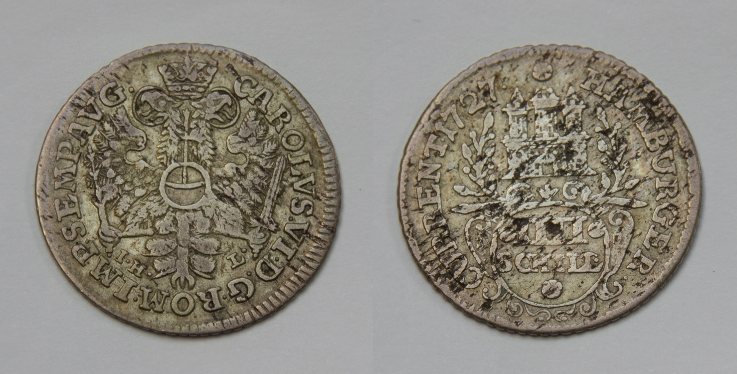 Hamburg 4 Schilling 1727 ss   