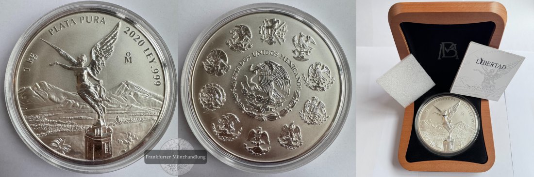  Mexico / 1 Kilo Libertad 2020 (2002-2025) FM-Frankfurt KM#677 Feinsilber: 1kg   