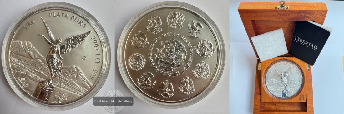  Mexico / 1 Kilo Libertad 2007 (2002-2025) FM-Frankfurt KM#677 Feinsilber: 1kg   