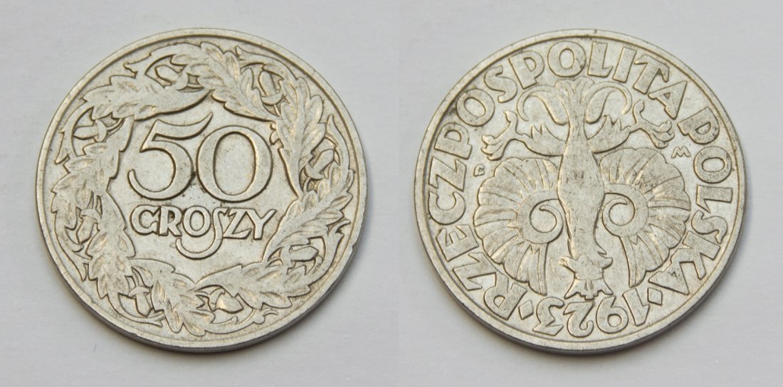  Polen 50 Groszy 1923 vz   