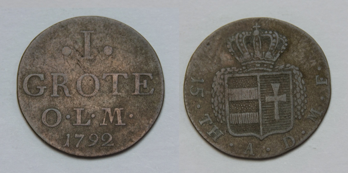  Oldenburg 1 Grote 1792 Peter Friedrich Wilhelm 1785-1823 I. ss   