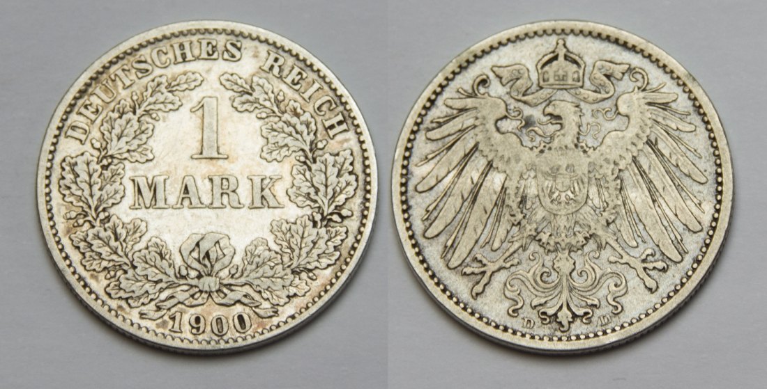  Kaiserreich 1 Mark 1900 D ss+   