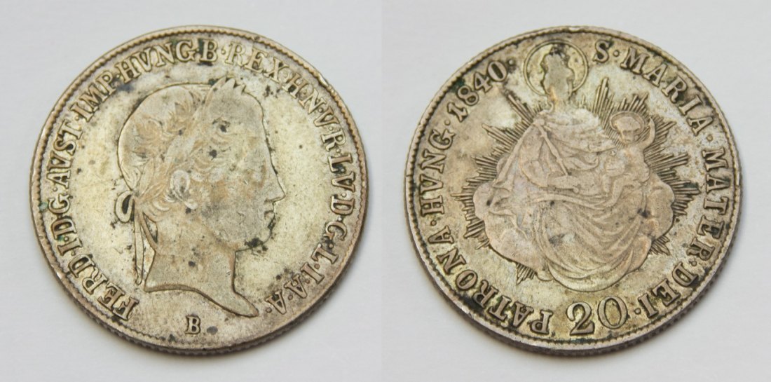 Ungarn 20 Kreuzer 1840 B ss   