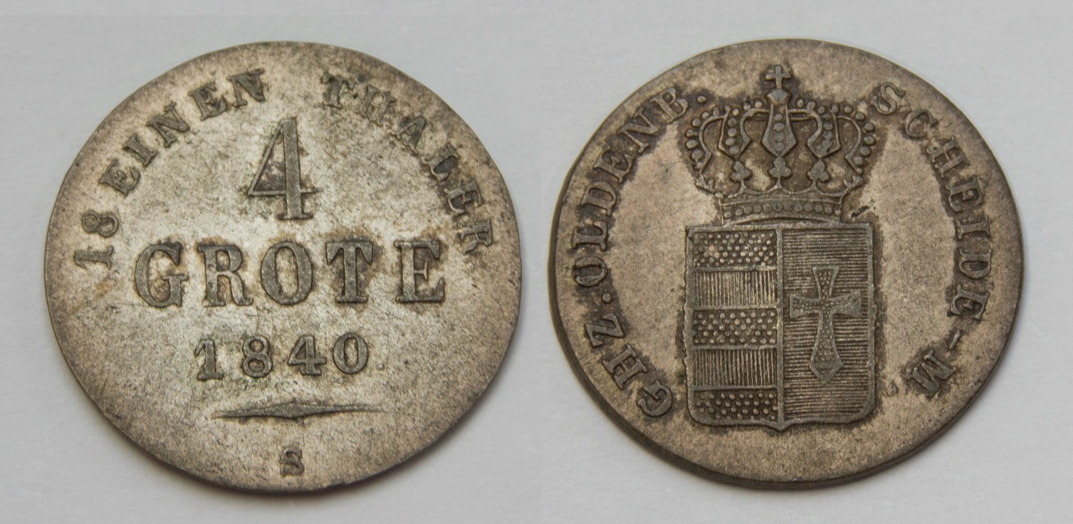  Oldenburg 4 Grote 1840 S Paul Friedrich August 1829-1853 vz.   