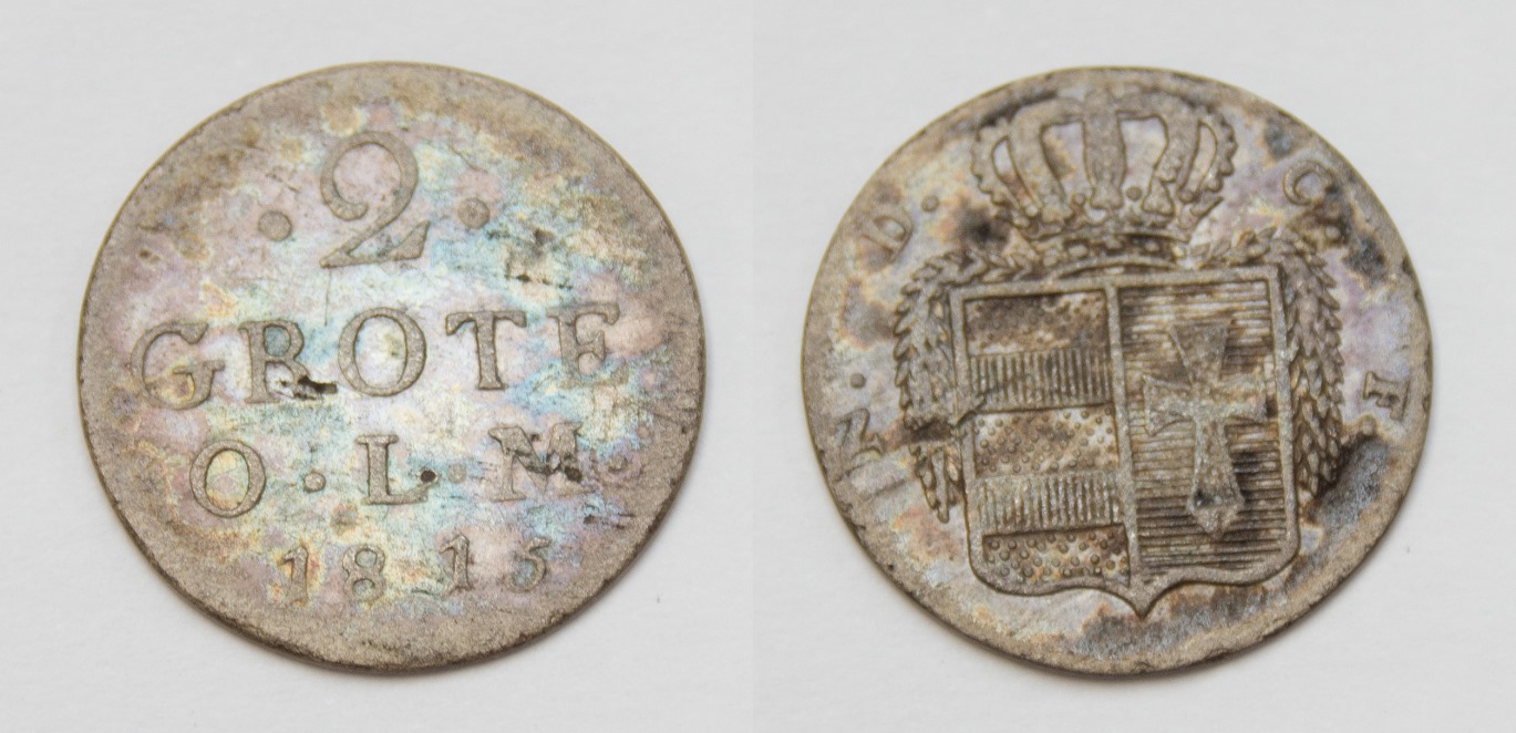  Oldenburg 2 Grote 1815 Peter Friedrich Wilhelm 1785-1823 vz.   