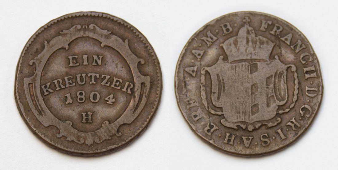  Österreich 1 Kreuzer 1804 H Hall Franz II. 1792-1835 ss+   