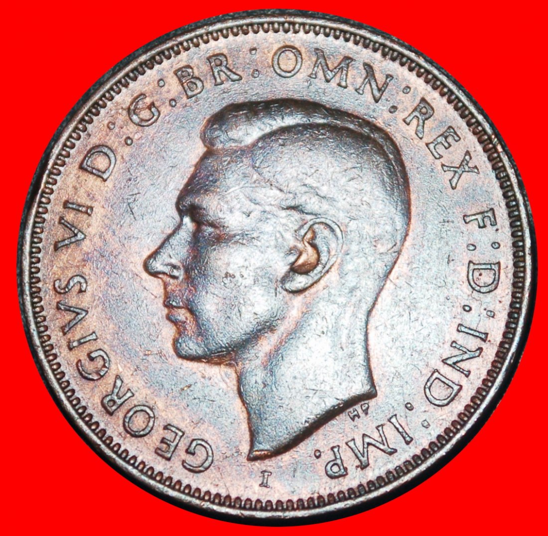  Ⰿ KANGAROO INDIA: AUSTRALIA ★ 1/2 PENNY 1942I BOMBAY! GEORGE VI (1937-1952)! LOW START ★ NO RESERVE!   
