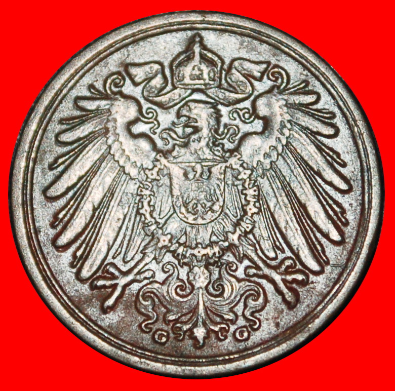  Ⰿ EAGLE (1890-1916): GERMANY ★ 1 PFENNIG 1899G BADEN! WILLIAM II (1888-1918)★LOW START ★ NO RESERVE!   