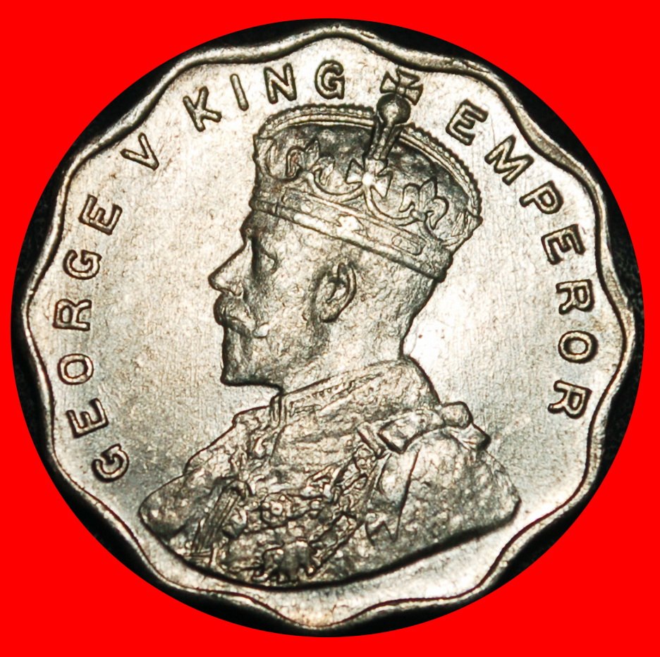 Ⰿ 2 SOLD: INDIA ★ 1 ANNA 1917 UNCOMMON! GEORGE V (1911-1936) UNC MINT LUSTRE★LOW START ★ NO RESERVE!
