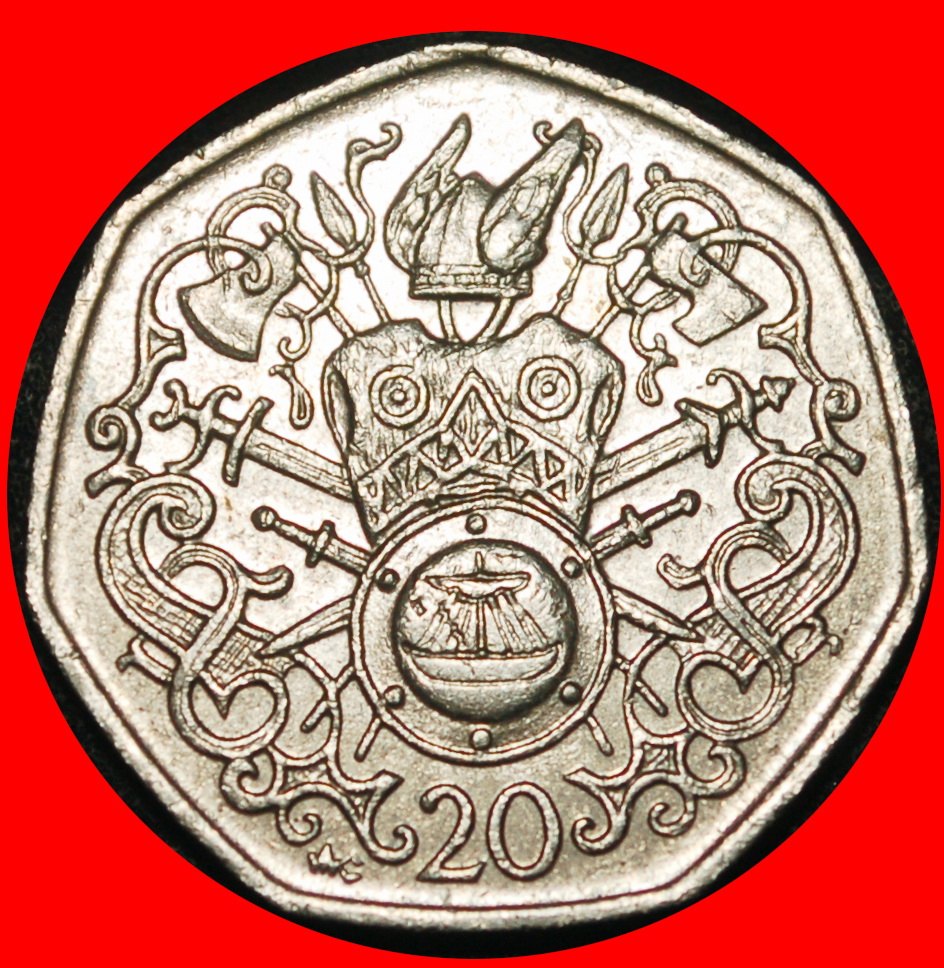 Ⰿ GREAT BRITAIN (1980-1983): ISLE OF MAN★ 20 PENCE 1982AC SHIP! ELIZABETH II★LOW START ★ NO RESERVE!
