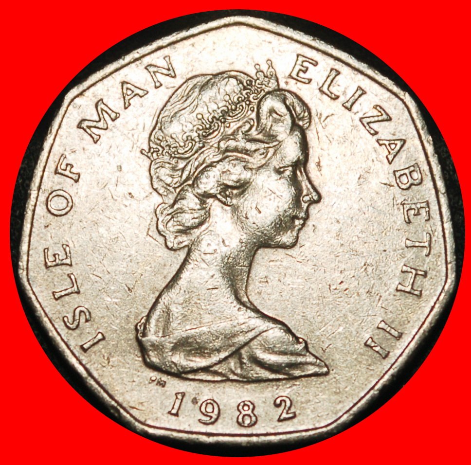 Ⰿ GREAT BRITAIN (1980-1983): ISLE OF MAN★ 20 PENCE 1982AC SHIP! ELIZABETH II★LOW START ★ NO RESERVE!   