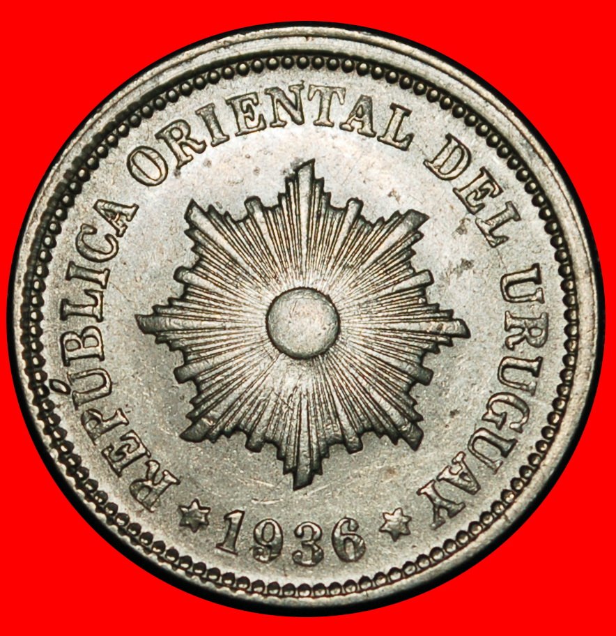  Ⰿ GERMANY, FRANCE, AUSTRIA, CHILE (1901-1941): URUGUAY ★ 2 CENTESIMOS 1936A★LOW START ★ NO RESERVE!   