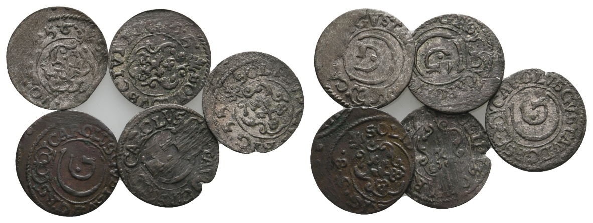  Ausland; Schweden; Lot Kleinmünzen (5 Stück)   