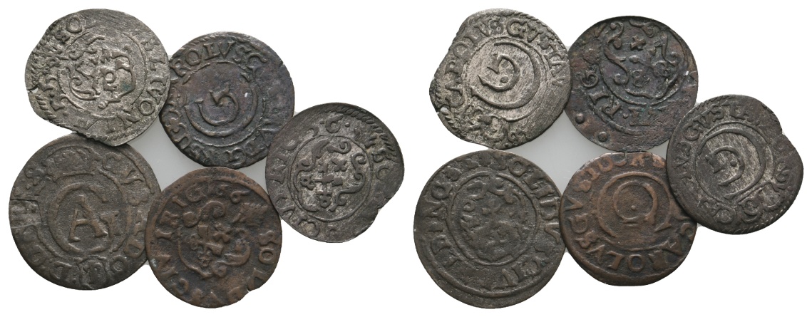  Ausland; Schweden; Lot Kleinmünzen (5 Stück)   