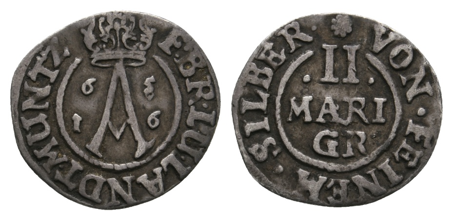  Altdeutschland; Kleinmünze 1656   