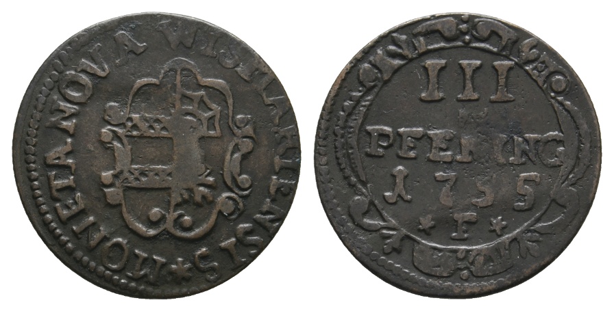  Altdeutschland; Kleinmünze 1755   
